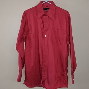 Red Kenneth Cole New York button up dress shirt